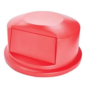 Rubbermaid FG265788RED Round Dome Trash Can Lid - Plastic, Red