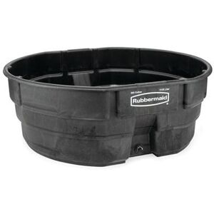 Rubbermaid FG424700 BLA 300 gal Stock Tank - Oval, Structural Foam, Black