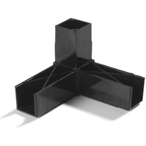 "Carlisle 900231 Sneeze Guard Assembly Block - 1"" Square, 90 Angle, Polycarbonate, Gray, 90 Degree Angles"