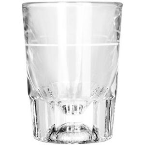 Libbey 5127/S0710 1 1/2 oz Fluted Whiskey Shot Glass with 3/4 oz Cap Line, Clear