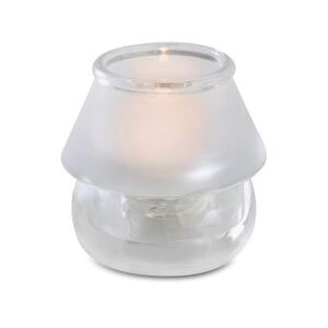 "Sterno 80130 Chatterly Candle Lamp - 3 1/4""D x 3 1/2""H, Glass, Frost/Clear"