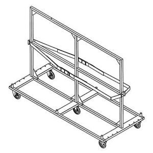 Forbes Industries 4199-6 Transport Cart w/ Heavy Duty Poly Straps for 5 ft to 6 ft Long Stage Components