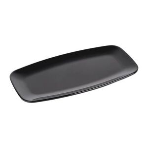 "Elite Global Solutions D84RC-B 8 1/2"" x 4 1/2"" Rectangular Radius Platter - Melamine, Black"