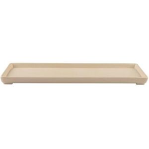 "Elite Global Solutions ECO412-PP 12"" x 4 1/4"" Rectangular Greenovations Tray - Melamine, Papyrus, Beige"