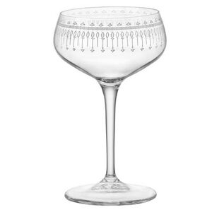 Steelite 49214Q901 8 1/2 oz Novecento Art Deco Coupe Cocktail Glass, Clear