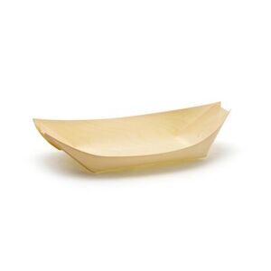 "Front of the House DBO114NAW28 9 oz Servewise Disposable Serving Bowl - 8 1/4"" x 4 1/4"", Pinewood, Beige"