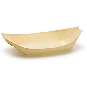 "Front of the House DBO114NAW28 9 oz Servewise Disposable Serving Bowl - 8 1/4"" x 4 1/4"", Pinewood, Beige"