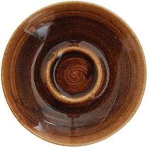 "Churchill MOVCESS1 4 1/2"" Round Monochrome Espresso Saucer - Ceramic, Vintage Copper, Brown"