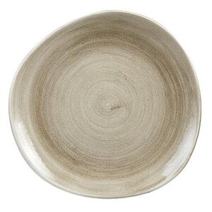 "Churchill PAATOG71 7 1/4"" Round Patina Plate - Ceramic, Antique Taupe, Beige"