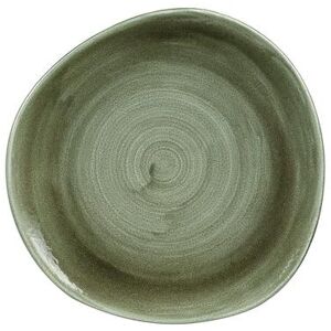 "Churchill PABGOG111 11 1/4"" Round Patina Plate - Ceramic, Burnished Green"