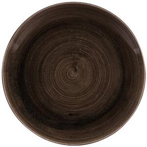 "Churchill PAIBEV101 10 1/4"" Round Patina Plate - Ceramic, Iron Black"