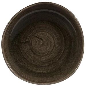 "Churchill PAIBOG71 7 1/4"" Round Patina Plate - Ceramic, Iron Black"