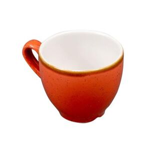 Churchill SSOSCEB91 3 1/2 oz Stonecast Espresso Cup - Ceramic, Spiced Orange