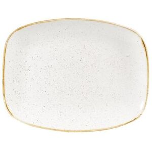 "Churchill SWHSXP141 13 1/2"" x 9 1/4"" Oblong Stonecast Platter - Ceramic, Barley White"