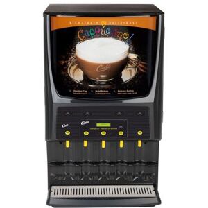 Curtis PCGT5 Cappuccino Machine w/ (3) 5 lb & (2) 10 lb Hoppers & (5) Dispensers, 120v, 5 Stations, 5-2/5 GPH, Black