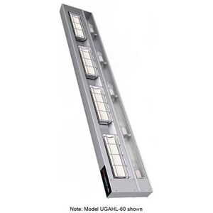 "Hatco UGAHL-36 36"" High Watt Ceramic Strip Warmer - Single Tile, Remote Toggle Control, 120/208v/1ph, Silver"