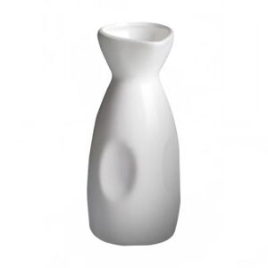 Cameo China 710-36 4 oz Fusion Sake Bottle - Ceramic, White