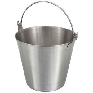 Winco UP-13 13 qt Utility Pail, Stainless, 13 Quart, Stainless Steel