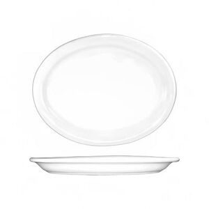 "ITI BR-14 13 1/4"" x 10"" Oval Brighton Platter - Porcelain, European White"