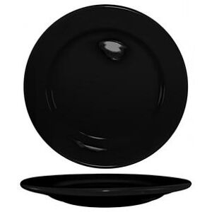 "ITI CA-7-B 7 1/8"" Round Cancun Plate - Ceramic, Black"