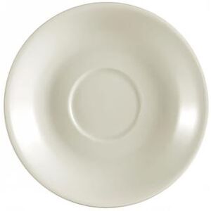 "CAC REC-36 4 1/2"" Round REC Demitasse Cup Saucer - Stoneware, American White"