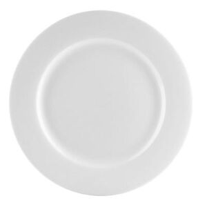 "CAC UVS-6 6 1/4"" Round Universal Plate - Porcelain, Super White"