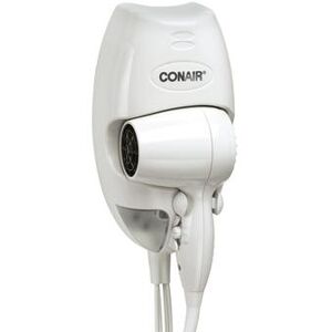 Conair Hospitality 136W Wall Mount Hair Dryer w/ Nightlight - Direct Wire, 1600 watts, White, 120 V