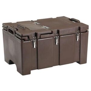 Cambro 100MPCHL131 Camcarriers Insulated Food Carrier - 40 qt w/ (1) Pan Capacity, Hinged Lid, Brown, 4-Hr. Hold Time