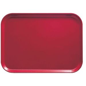 "Cambro 1014221 Fiberglass Camtray Cafeteria Tray - 13 3/4""L x 10 5/8"" W, Ever Red, Stain Resistant"