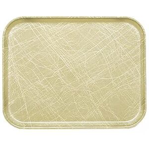 "Cambro 1015214 Fiberglass Camtray Cafeteria Tray Insert - 15""L x 10 1/10"" W, Abstract Tan, Beige"