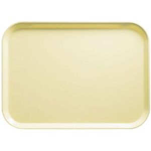 "Cambro 1015536 Fiberglass Camtray Cafeteria Tray Insert - 15""L x 10 1/10"" W, Lemon Chiffon, Yellow"