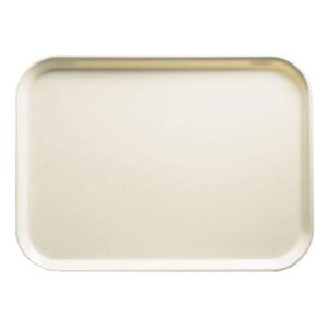 "Cambro 1318538 Fiberglass Camtray Cafeteria Tray - 17 3/4""L x 12 3/5"" W, Cottage White, High Impact Resistant"