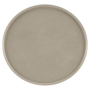 "Cambro 1950104 19 1/2"" Round Serving Camtray - Low-Profile, Fiberglass, Desert Tan, Brown"