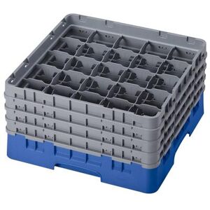 Cambro 25S800168 Camrack Glass Rack w/ (25) Compartments - (4) Extenders, Blue, Full Size