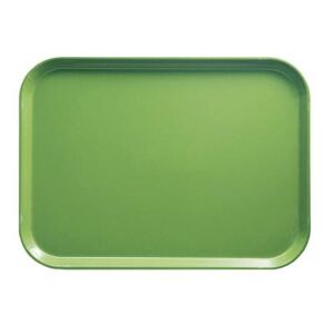 "Cambro 46113 Fiberglass Camtray Cafeteria Tray - 6""L x 4 1/4""W, Limeade, Green"