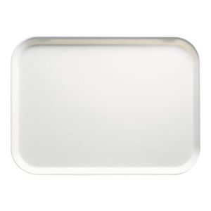 "Cambro 46148 Fiberglass Camtray Cafeteria Tray - 6""L x 4 1/4""W, White"