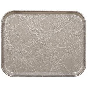 "Cambro 46215 Fiberglass Camtray Cafeteria Tray - 6""L x 4 1/4""W, Abstract Gray"