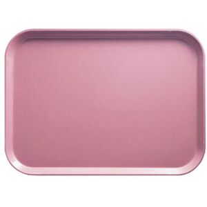 "Cambro 46409 Fiberglass Camtray Cafeteria Tray - 6""L x 4 1/4""W, Blush, Pink"