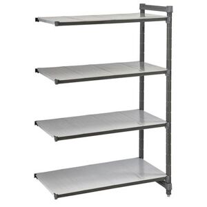 "Cambro CBA214284S4580 Camshelving Basics Solid Add-On Shelf Kit - 4 Shelves, 42""L x 21""W x 84""H, 4 Tiers"