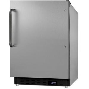 "Summit ALFZ37BCSS 20"" Undercounter Freezer w/ (1) Solid Door - Stainless Steel, 115v, Silver"