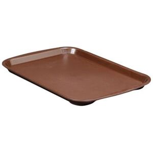 "Vollrath 1014-01 Plastic Fast Food Tray - 14 3/10"" L x 10 3/5"" W, Brown"