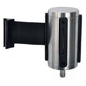 CSL 5521-BLK Belt Head w/ 9 1/2 ft Black Belt, Brushed Stainless, Silver