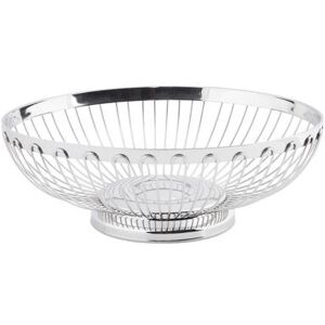 "Tablecraft 6174 Oval Regent Basket, 9 1/2 x 7 1/4"", 18 8 Stainless Steel"