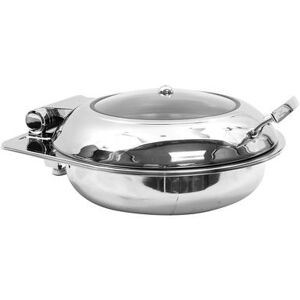 Tablecraft CW40165 Round Chafer w/ Hinged Lid & Induction Heat, Stainless Steel