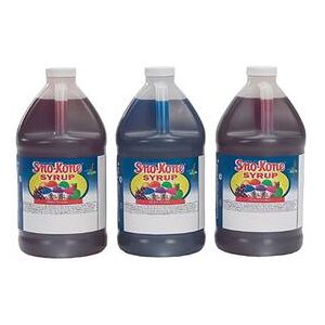 Gold Medal 1050 Strawberry Snow Cone Syrup, Ready-To-Use, (4) 1 gal Jugs