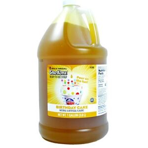 Gold Medal 1286 Birthday Cake Snow Cone Syrup, Ready-To-Use, (4) 1 gal Jugs