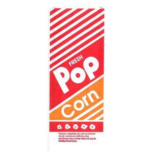 Gold Medal 2054 1 1/10 oz Disposable Popcorn Bags, 1, 000/Case, Multi-Colored