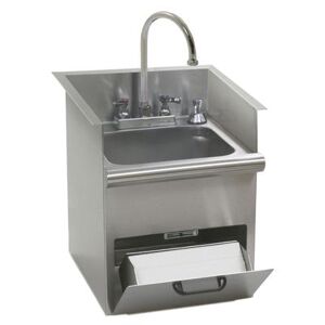 Eagle Group HWB-T (1) Compartment Drop-in Sink - 9 1/4"" x 11 1/2"", Drain Included, Silver"