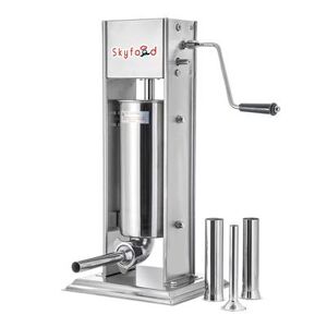 Skyfood 15VF 30 lb Manual Vertical Sausage Stuffer w/ (4) Tubes, Stainless Steel