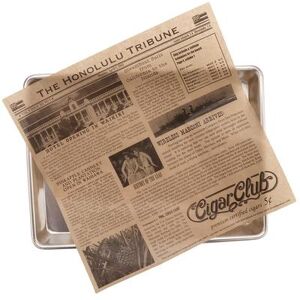 "GET 4-TH1700 12"" Square Basket Liner Paper - Hawaii Newsprint, Brown, 12"" x 12"""